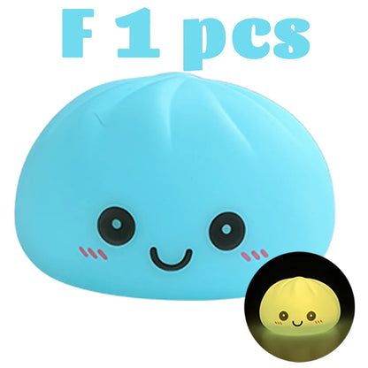 Dumpling Night Light, 8cm LED Cute Desktop Lamp