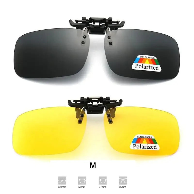 Polarized Clip-On Sunglasses Flip Up UV Protection Lens Clips