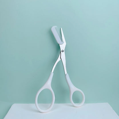 Eyebrow Trimming Scissors with Comb for Precision Grooming