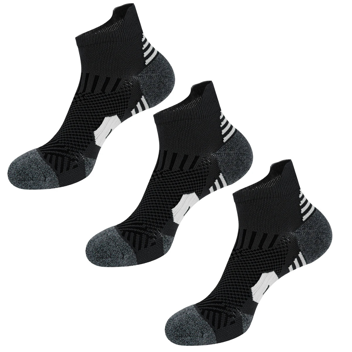 Non-Slip Sports Socks with Cushioned Bottom for Running & Basketball