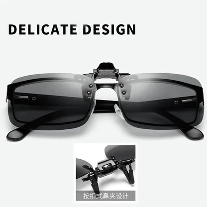 Polarized Clip-On Sunglasses Flip Up UV Protection Lens Clips