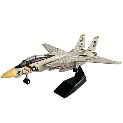 1/72 Scale F-14 Tomcat Fighter Jet Model Kit, Unassembled Military Aircraft Display Toy for Adults & Kids, Perfect Birthday Gift