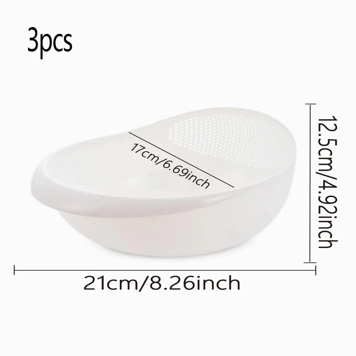 Rice Washing Basket Double Layer Colander with Handles