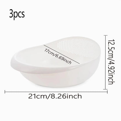 Rice Washing Basket Double Layer Colander with Handles