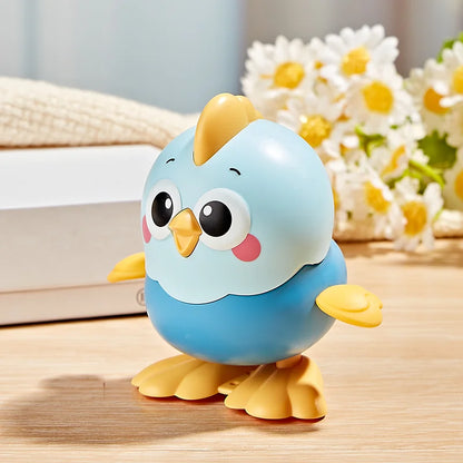 Colorful Wind Up Chick Toy with Crawling and Swinging Action