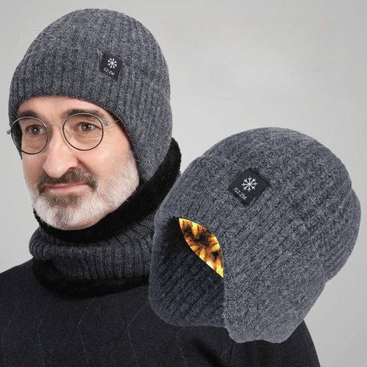 Winter Earflap Hat – Faux Fur Lined Peaked Cap for Outdoor Wear