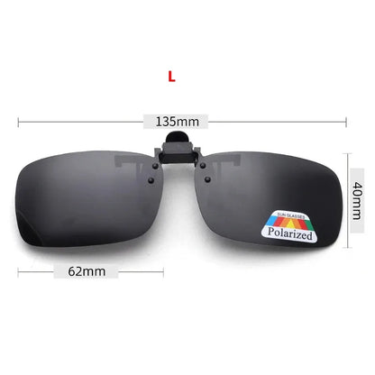 Polarized Clip-On Sunglasses Flip Up UV Protection Lens Clips
