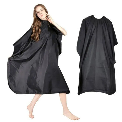 Hair Cutting Cape – Black Barber Salon Cape for Styling and Coloring