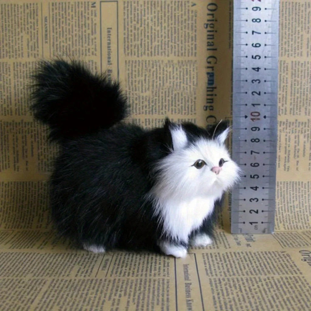 Realistic Cat Plush Toy – Soft Simulated Kitten Decoration