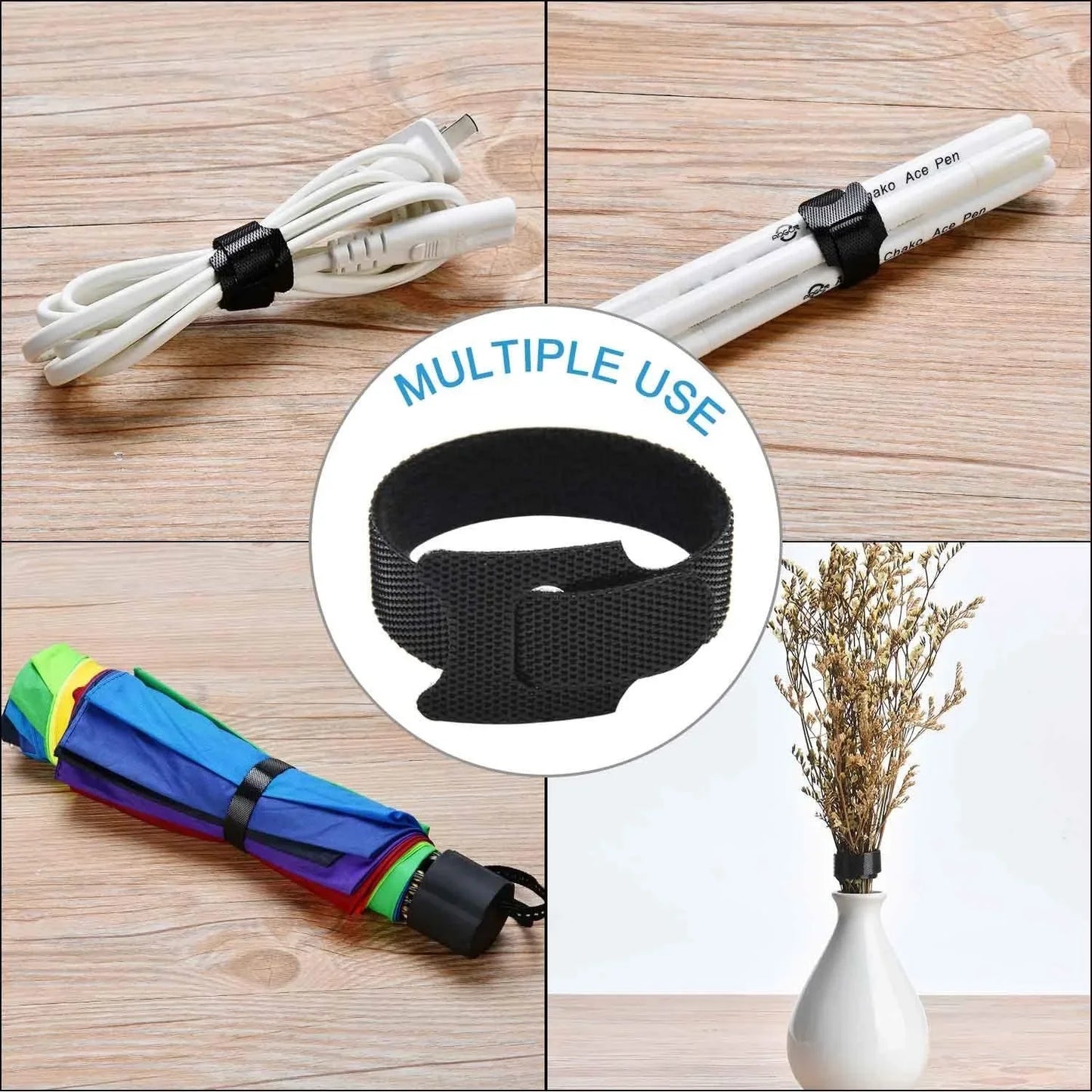 Cable Organizer Strap for Wire Management and Cord Storage