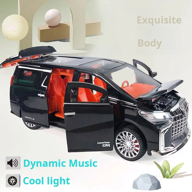1:32 Children's Inertia Pull-back Car Toy with Lighting Sound Simulation Commercial Car Model Boy Gift Toy Car Kids Holiday Gift