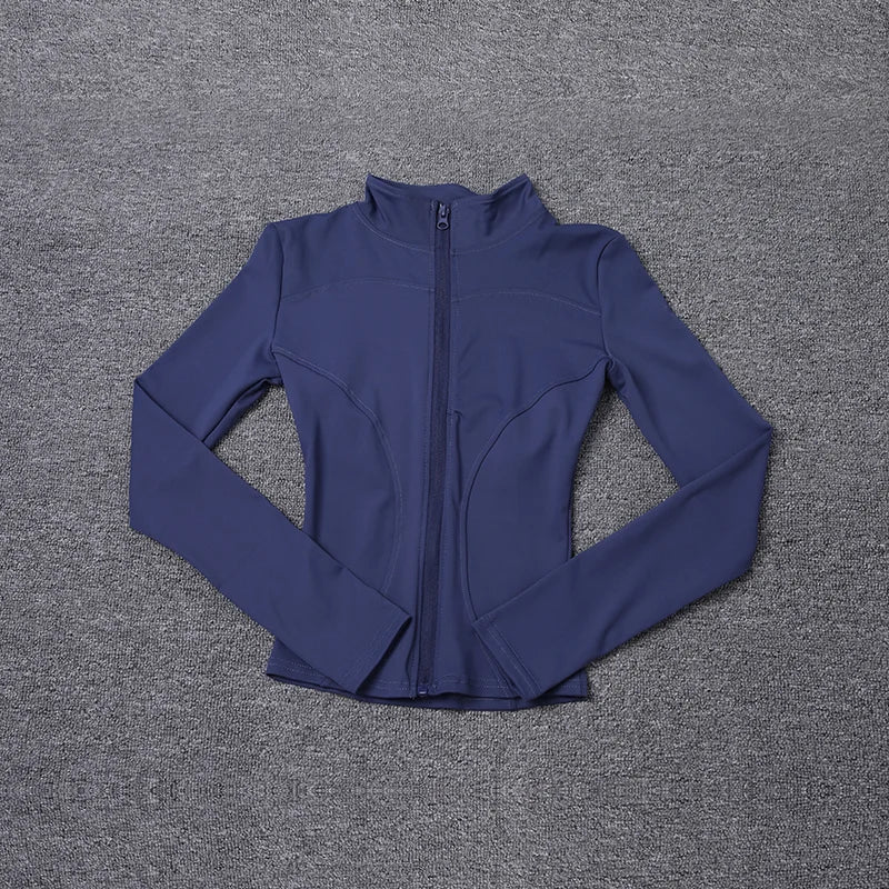 Women's Workout Jacket Long Sleeve Zip Up Gym Sportswear