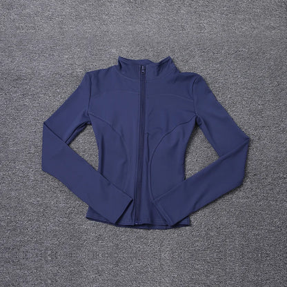 Women's Workout Jacket Long Sleeve Zip Up Gym Sportswear