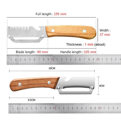 Vegetable Peeler with Stainless Steel Blade and Wooden Handle