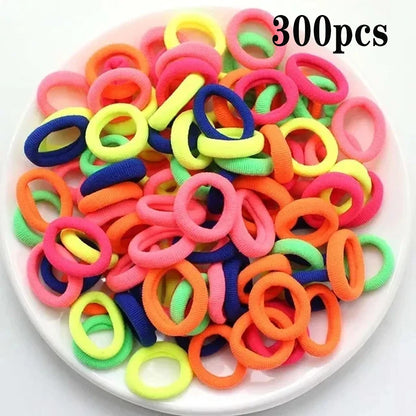 Small Hair Ties – Colorful Nylon Elastic Bands for Girls