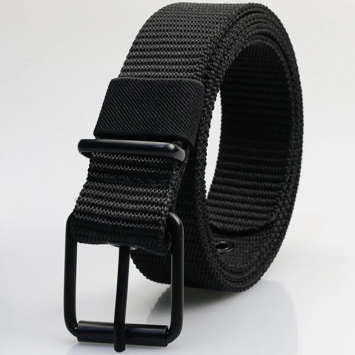 Men's Canvas Belt – Adjustable Pin Buckle Casual Woven Belt