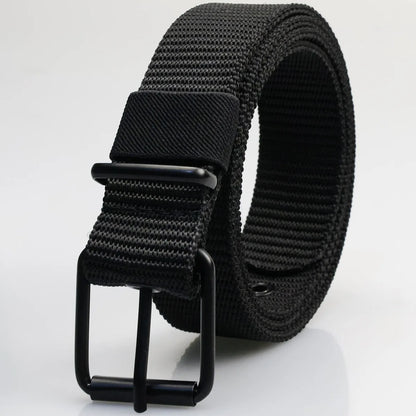 Men's Canvas Belt – Adjustable Pin Buckle Casual Woven Belt