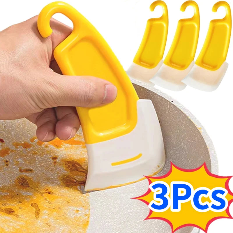 Kitchen Cleaning Scraper with Soft Silicone Blade for Pots and Pans