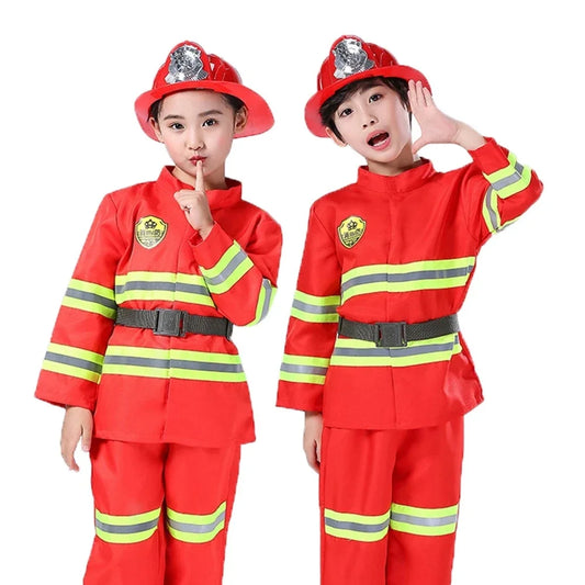 Kids Firefighter Costume – Fireman Uniform Role-Play Set