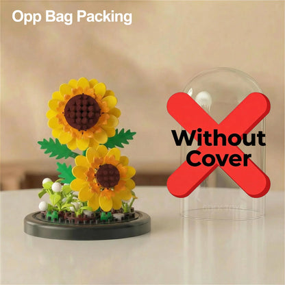 Eternal Flower Bouquet Bonsai Potted Plant Micro Building Blocks Model Home Decoration Puzzle Toys Kids Birthday Christmas Gifts