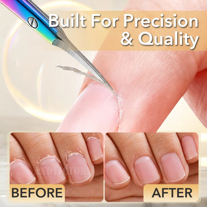 Stainless Steel Cuticle Scissors with Curved Tip for Manicure