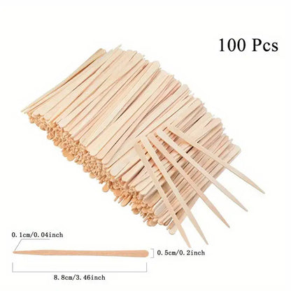 Wooden Wax Sticks – Disposable Waxing Spatulas for Hair Removal