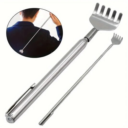 Telescopic Back Scratcher – Extendable Stainless Steel Long Reach Tool