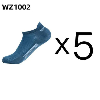 Men's Cotton Ankle Socks Breathable Low Cut Sports Socks 5 Pairs