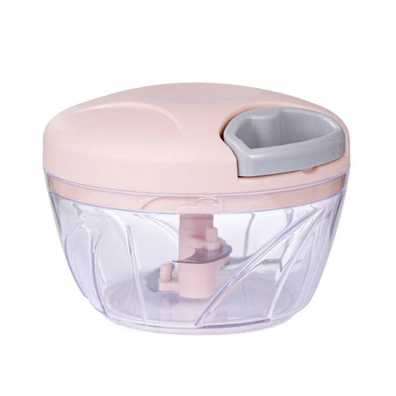 Manual Garlic Chopper – 500/900ml Hand Pull Food Mincer