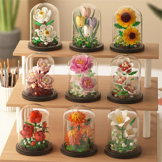 Flower Building Blocks – Micro Bonsai DIY Plant Model Kit