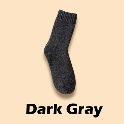 2025 New Winter Warm Women Socks Wool Male Men Socks Super Thicker Solid Socks Merino Wool Socks Against Cold Snow Terry Socks