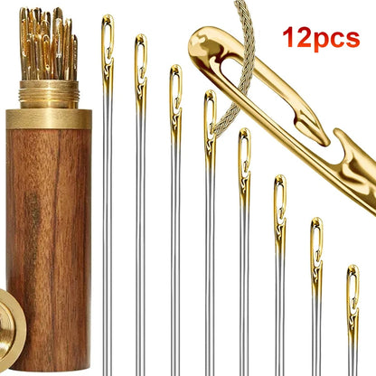 Easy Threading Needles – 12PCS Side Threading Sewing Needle Set