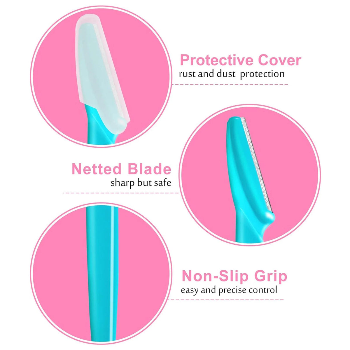 Eyebrow Razor with Protective Cover – Easy Facial Hair Trimmer
