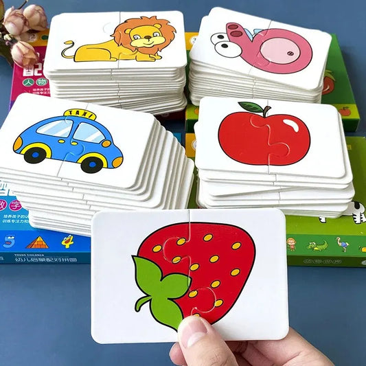 Card Matching Puzzle – 32-Piece Animal Educational Learning Game