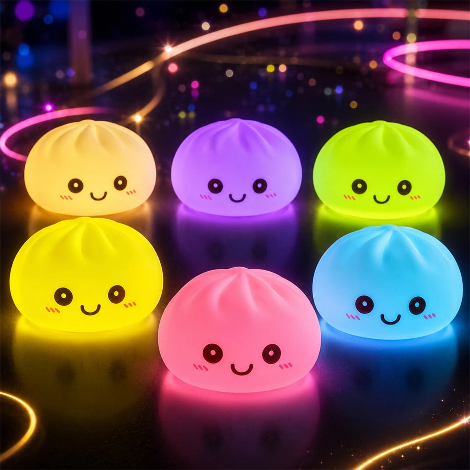 Dumpling Night Light, 8cm LED Cute Desktop Lamp