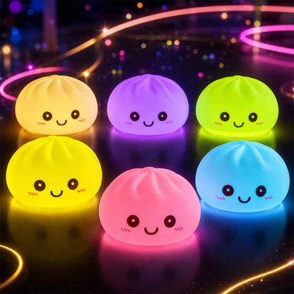 Dumpling Night Light, 8cm LED Cute Desktop Lamp