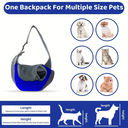 Dog Sling Carrier – Breathable Pet Travel Crossbody Backpack