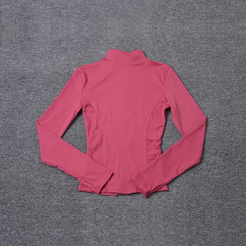 Women's Workout Jacket Long Sleeve Zip Up Gym Sportswear