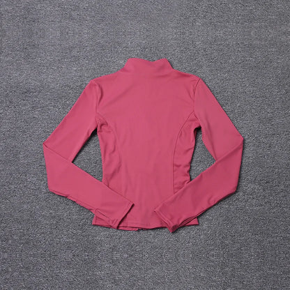 Women's Workout Jacket Long Sleeve Zip Up Gym Sportswear