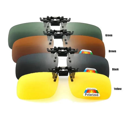 Polarized Clip-On Sunglasses Flip Up UV Protection Lens Clips