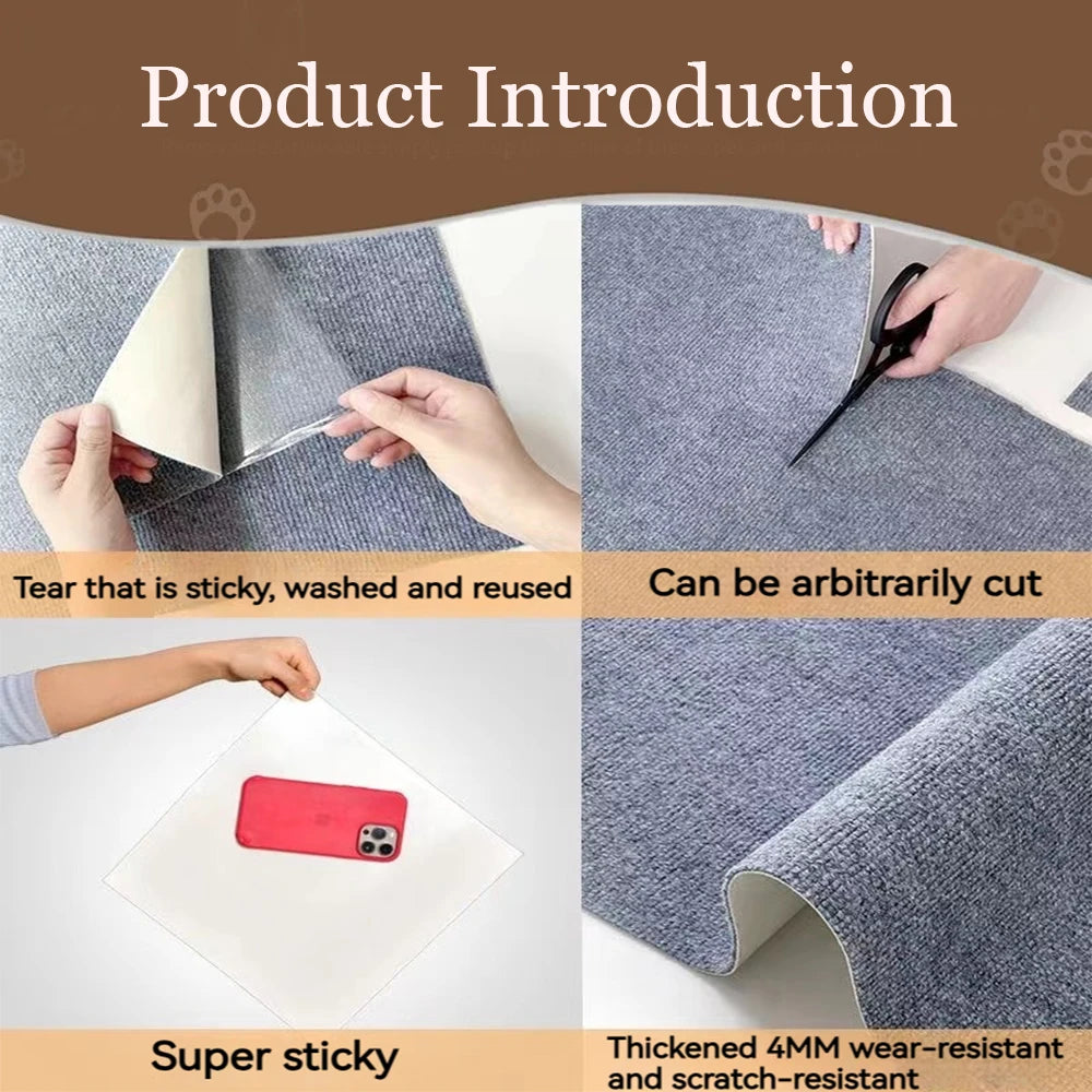 Cat Scratching Mat – Self-Adhesive Sofa & Wall Scratch Pad