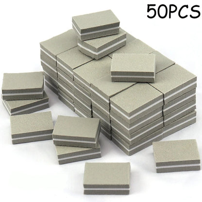 Mini Nail Buffer Blocks – 100/180 Grit Nail Files, 50 Pack