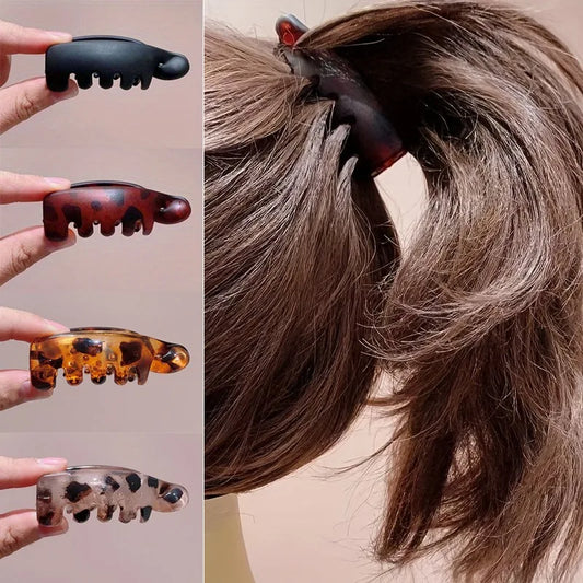 4 Pack Banana Hair Clips – Small Twist Clips for High Ponytails