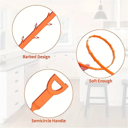 Drain Snake Tool – Hand Crank Hair Clog Remover for Sinks