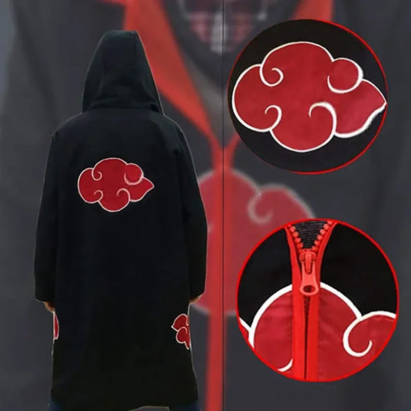 Popular game Ninja Hokage cosplay costume in black and white, with Itachi Akira organizing the fourth generation cape new