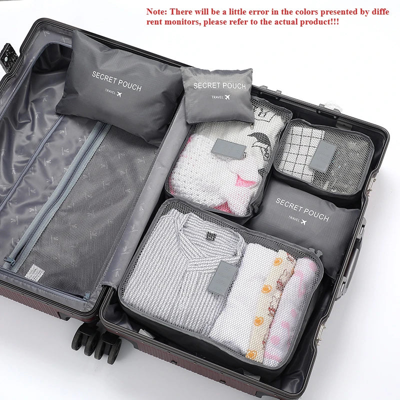 Travel Packing Cubes 6-Piece Set for Luggage Organization