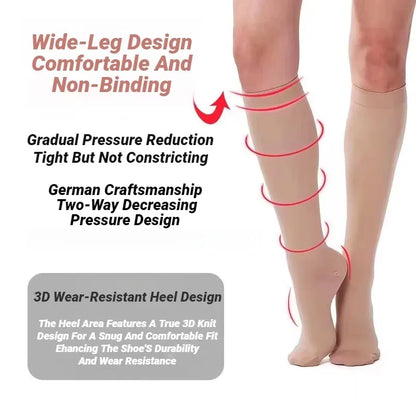 Compression Socks Knee High Toeless Support