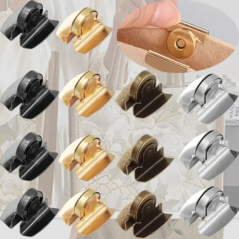 Magnetic Snap Closures 8-Piece Set for Bags and Hidden Fastening
