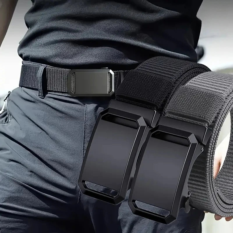 Canvas Belt for Men – Adjustable Tactical Casual Outdoor Work Belt
