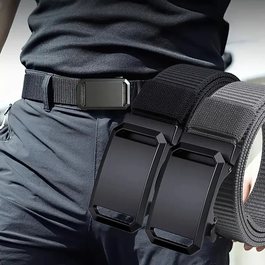 Canvas Belt for Men – Adjustable Tactical Casual Outdoor Work Belt